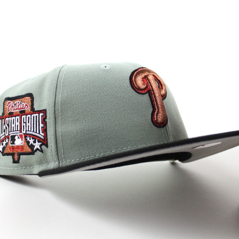 Philadelphia Phillies 1996 All Star Game 59Fifty New Era Fitted Hat (Everest Green Black and Gray Under Brim) 6 7/8