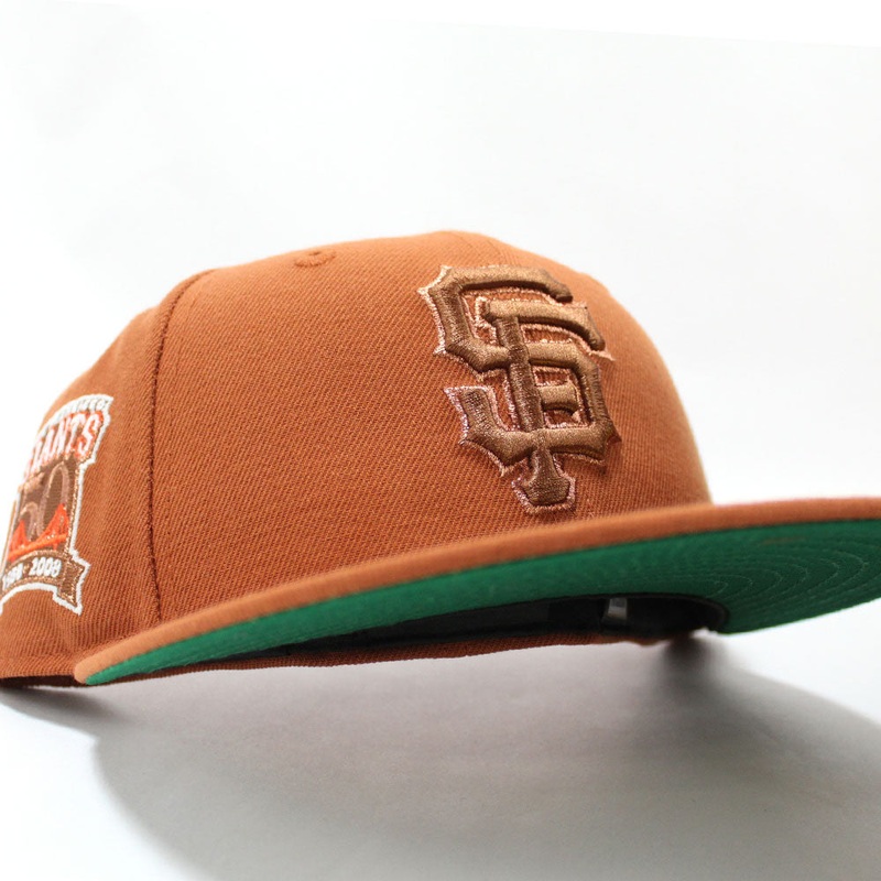 San Francisco Giants 50th Anniversary New Era 59Fifty Fitted Hat (Rust Orange Green Under Brim) 7