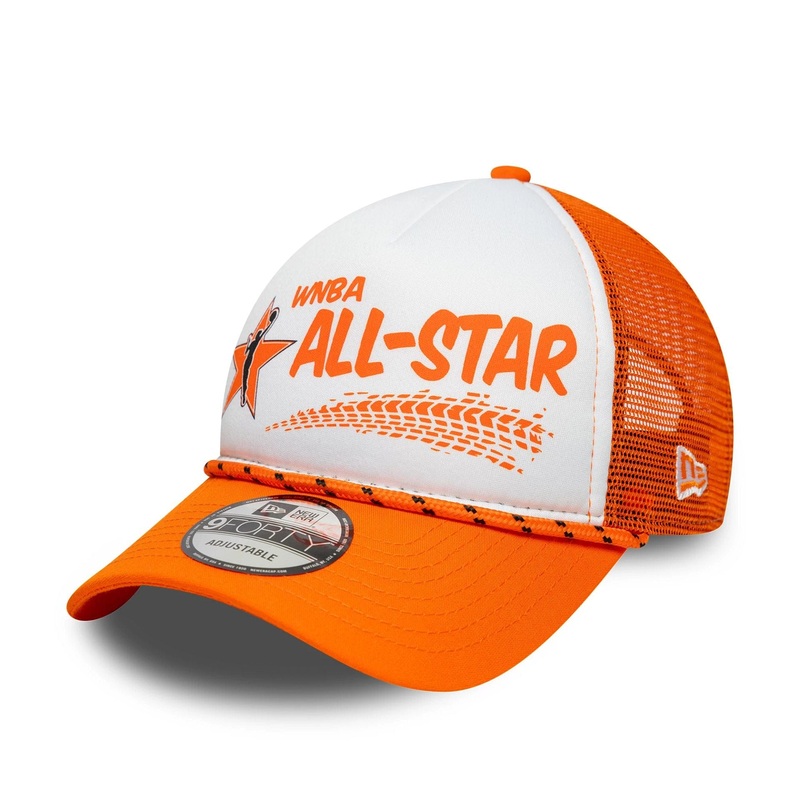 WNBA 2025 All Star Game Logo Orange 9FORTY M-Crown A-Frame Adjustable Cap OSFM