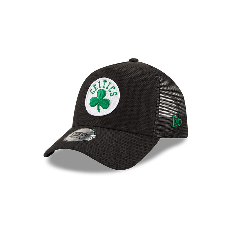 Boston Celtics NBA Black Base Black Trucker Cap One Size