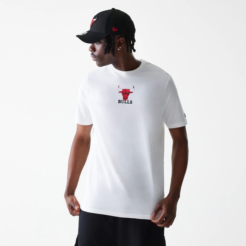 Chicago Bulls NBA Logo White T-Shirt XS