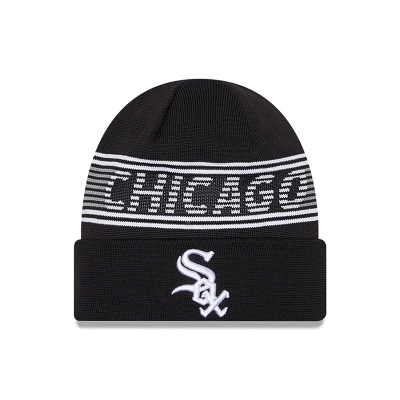 Chicago White Sox City Connect Black Sport Knit Beanie Hat OSFM