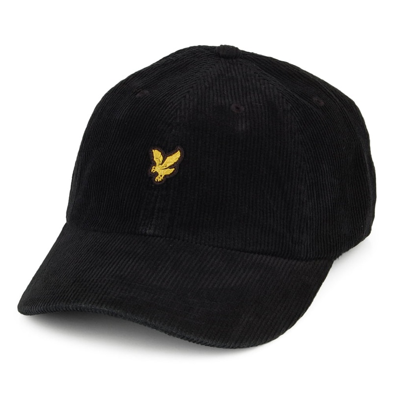 Lyle & Scott Hats Corduroy Baseball Cap – Black Adjustable