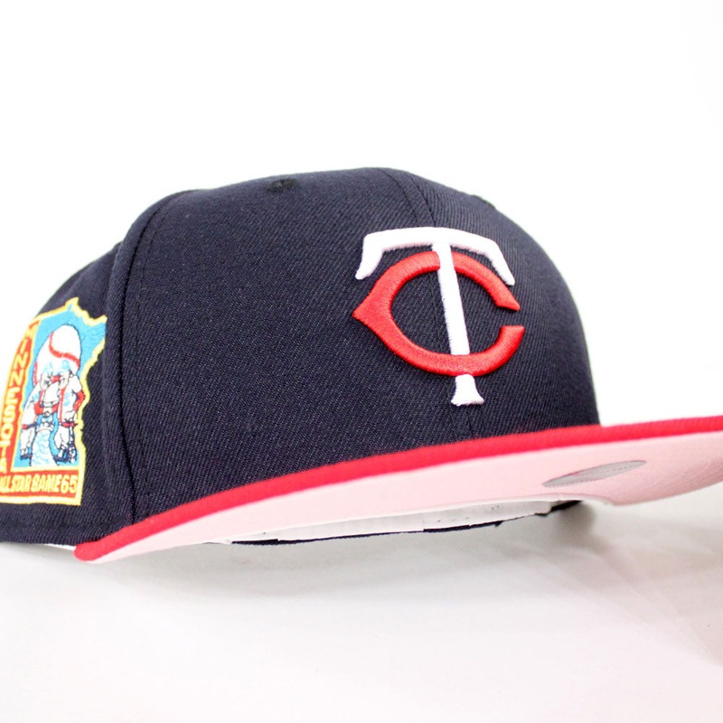 Minnesota Twins 1965 All Star Game New Era 59Fifty Fitted Hat (Navy Red PINK Under Brim) 6 7/8