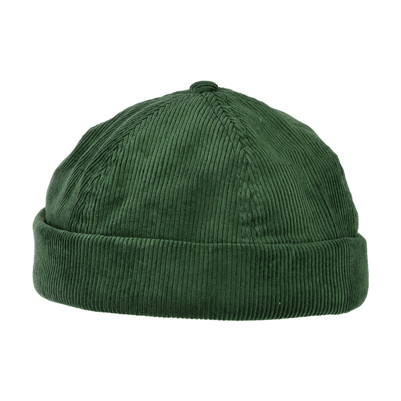 New Balance Hats Washed Corduroy Docker Beanie Hat – Olive Adjustable