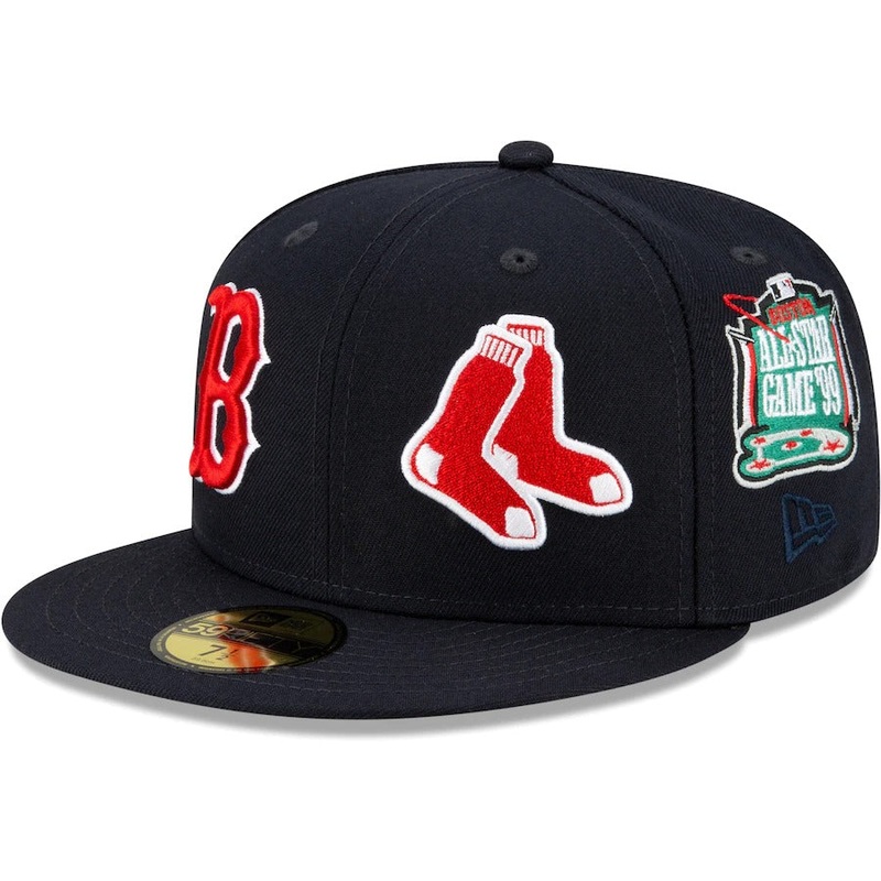New Era Boston Red Sox Navy Patch Pride 59FIFTY Fitted Hat
