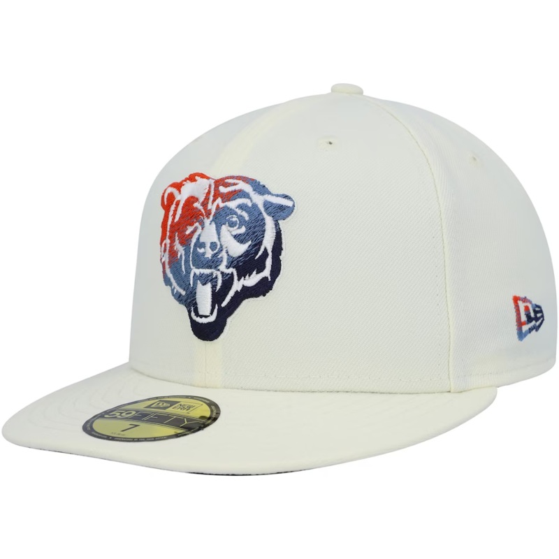 New Era Chicago Bears Cream Chrome Color Dim 59FIFTY Fitted Hat