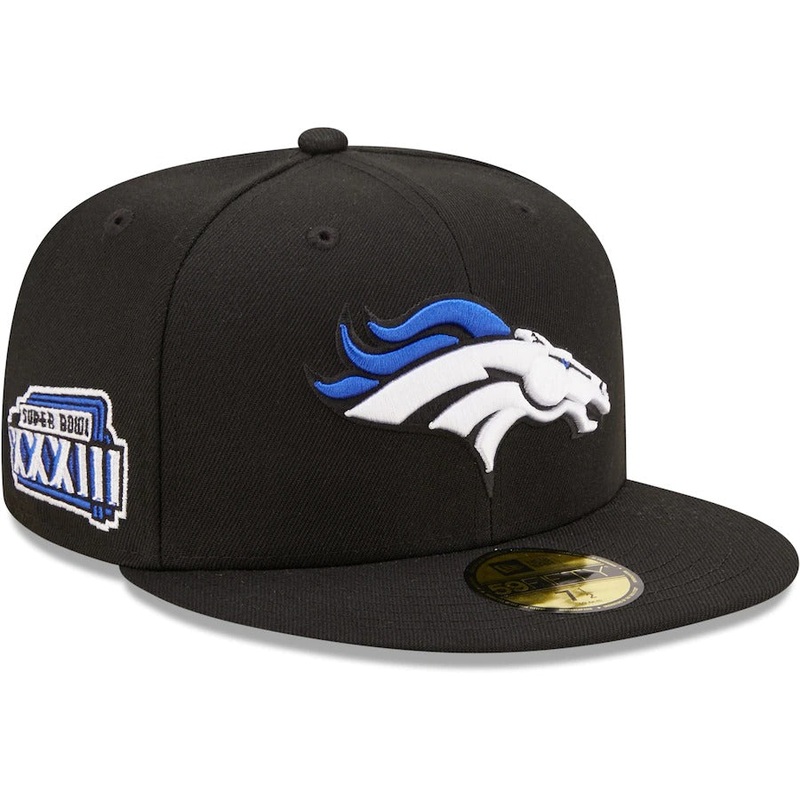 New Era Denver Broncos Black Royal Undervisor Super Bowl XXXIII 59FIFTY Fitted Hat