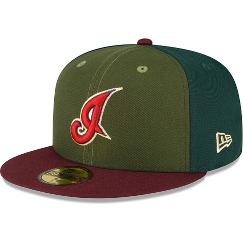 New Era Just Caps Dark Green Cleveland Guardians Cooperstown 2023 59FIFTY Fitted Hat