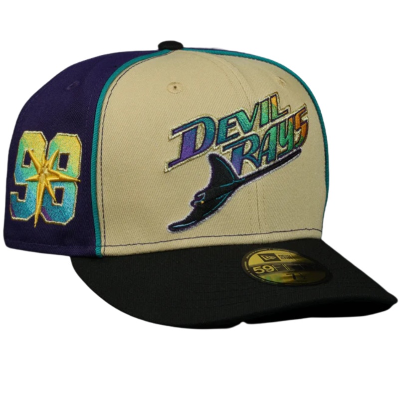 New Era Tampa Bay Devil Rays Established 1998 Old Gold for All 59FIFTY Fitted Hat