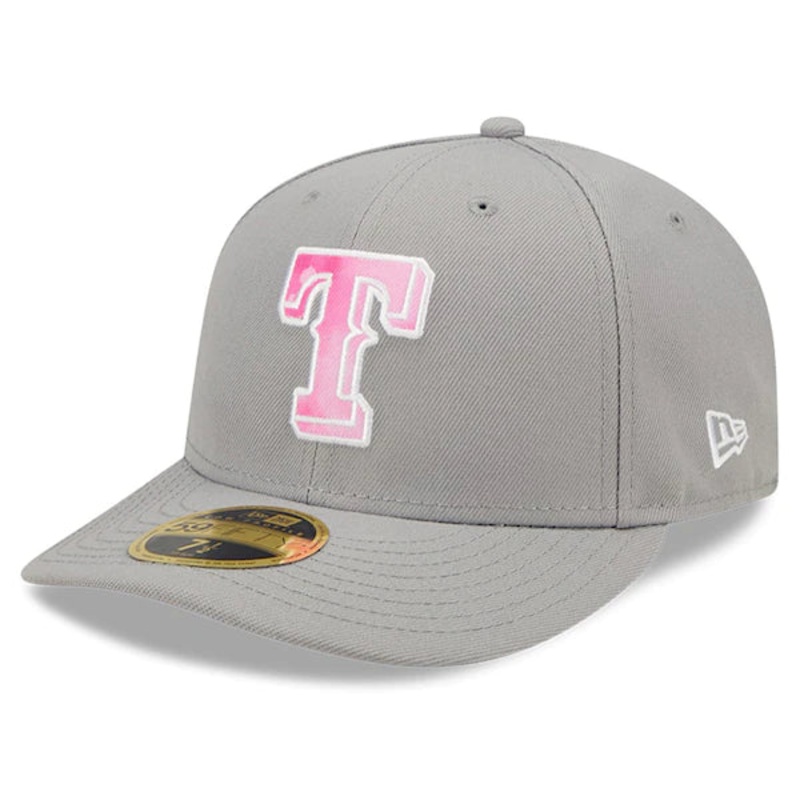 New Era Texas Rangers Gray 2022 Mother’s Day On-Field Low Profile 59FIFTY Fitted Hat