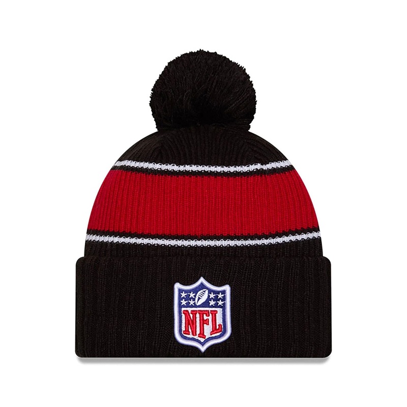 NFL Official Logo NFL Sideline 2024 Black Sport Knit Beanie Hat OSFM
