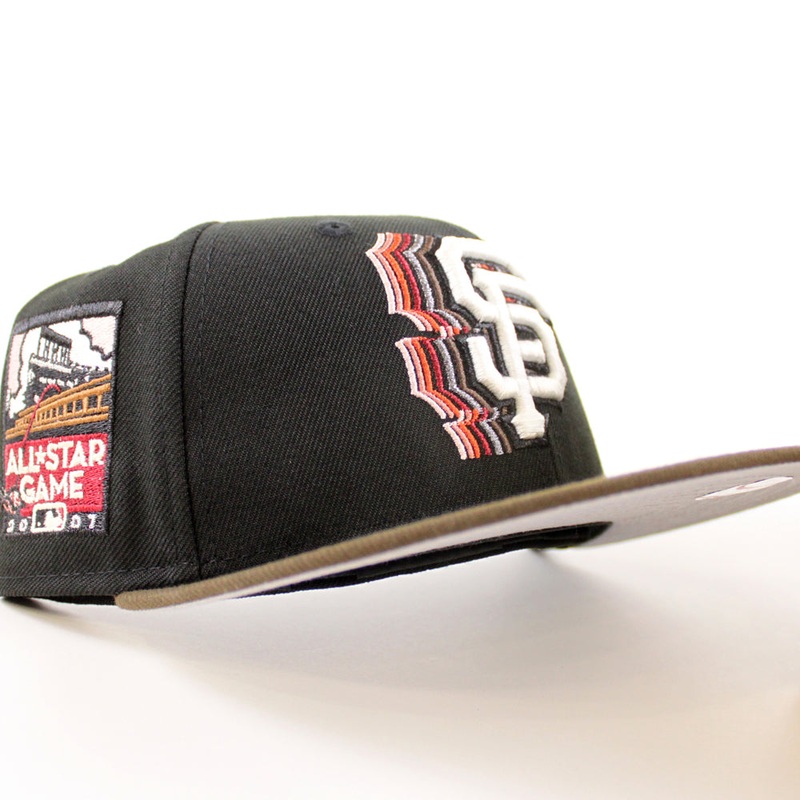 San Francisco Giants 2007 All Star Game New Era 59Fifty Fitted Hat (Black Walnut Gray Under Brim) 7