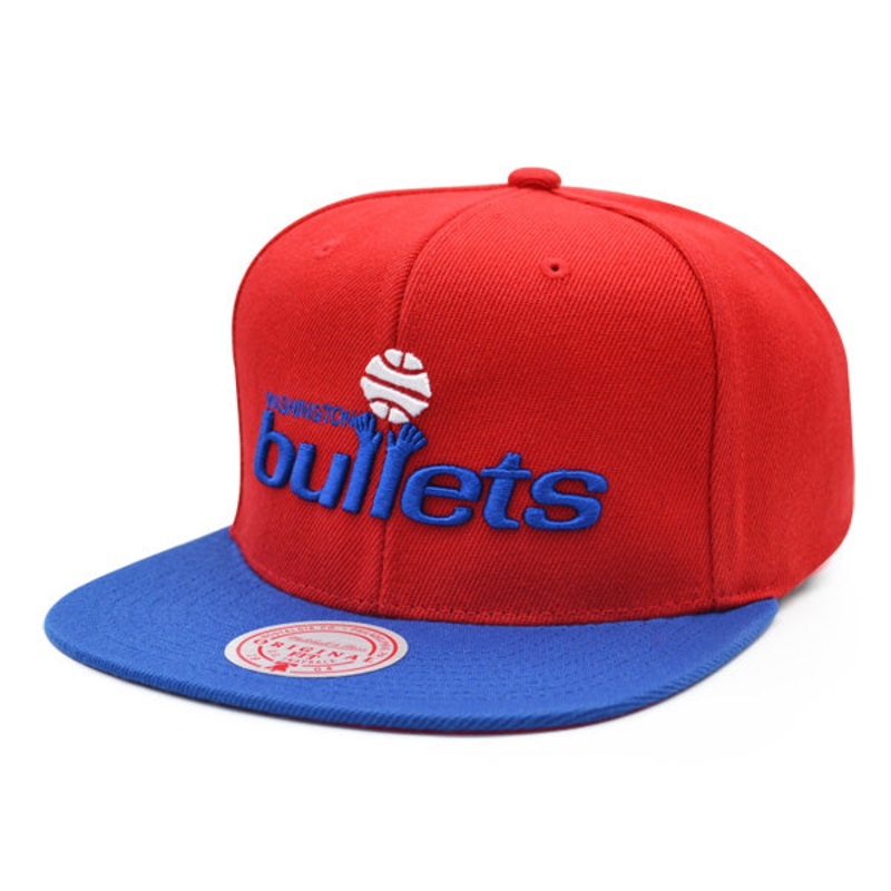Washington Bullets Mitchell & Ness HWC CLASSIC 2Tone Snapback Hat – Red/Royal