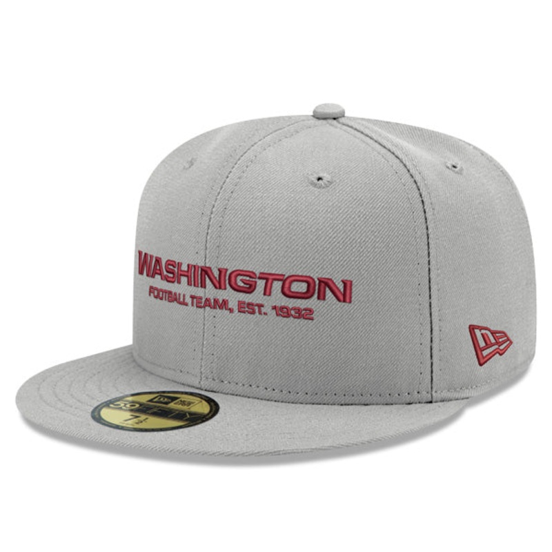 Washington Football Team New Era Secondary Logo 59Fifty Fitted Hat – Gray/Maroon 7
