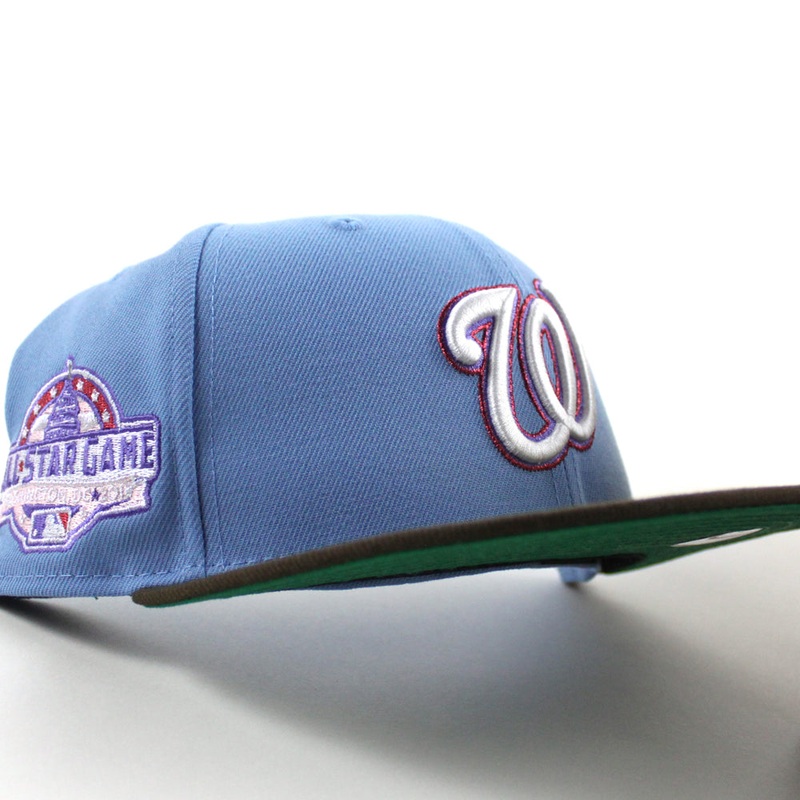 Washington Nationals 2018 All Star Game New Era 59Fifty Fitted Hat (Sky Blue Walnut Green Bottom) 6 7/8