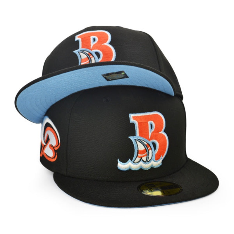 Bowie BaySox MILB Exclusive New Era 59Fifty Fitted Hat – Black/Sky UV 6 7/8