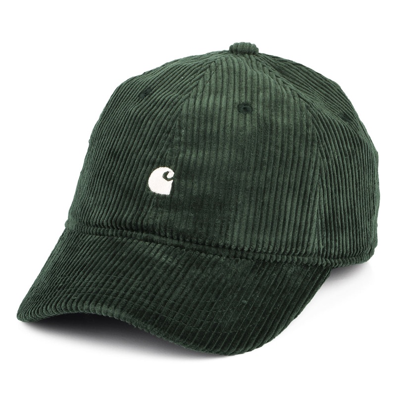 Carhartt WIP Hats Harlem Corduroy Baseball Cap – Light Forest Adjustable