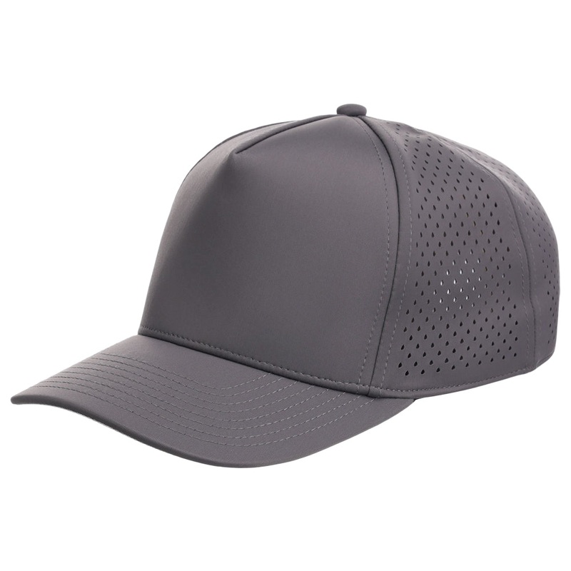 Crowns By Lids Tee Box 5-Panel Tech Cap – Charcoal Adjustable