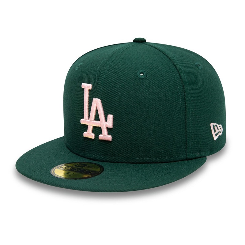 Los Angeles Dodgers Green Pink Side Patch Green Cap 7