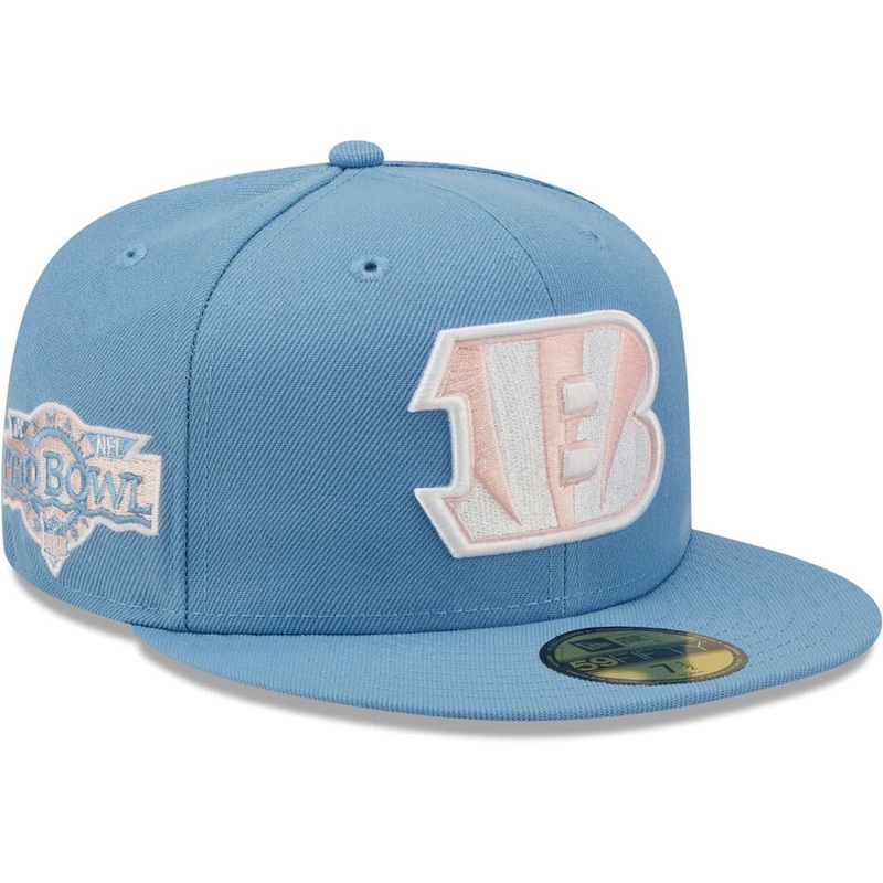 New Era Cincinnati Bengals Light Blue 1991 Pro Bowl Pink Undervisor 59FIFTY Fitted Hat