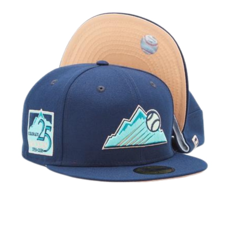 New Era Colorado Rockies “Cobbler” Pack Peach Under Brim 59FIFTY Fitted Hat