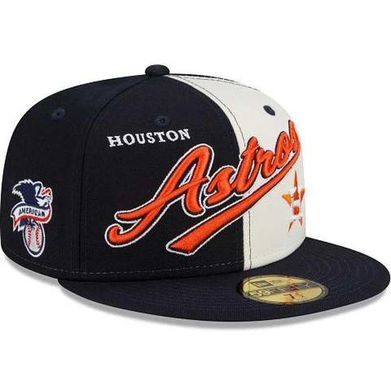 New Era Houston Astros Split Front 59fifty Fitted Hat