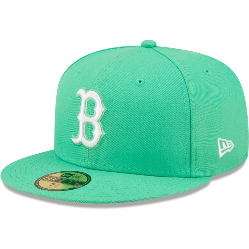 New Era Island Green White Logo Boston Red Sox 59FIFTY Fitted Hat