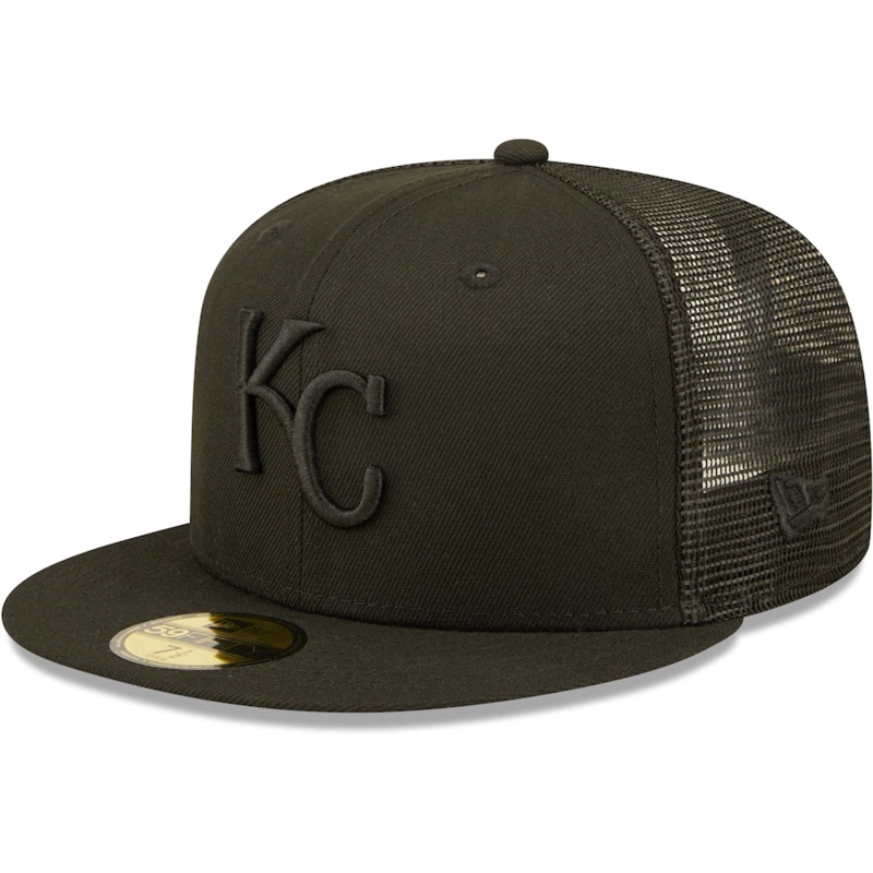 New Era Kansas City Royals Blackout Trucker 59FIFTY Fitted Hat