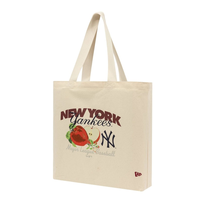New York Yankees MLB Fruit Cream Canvas Tote Bag OSFM