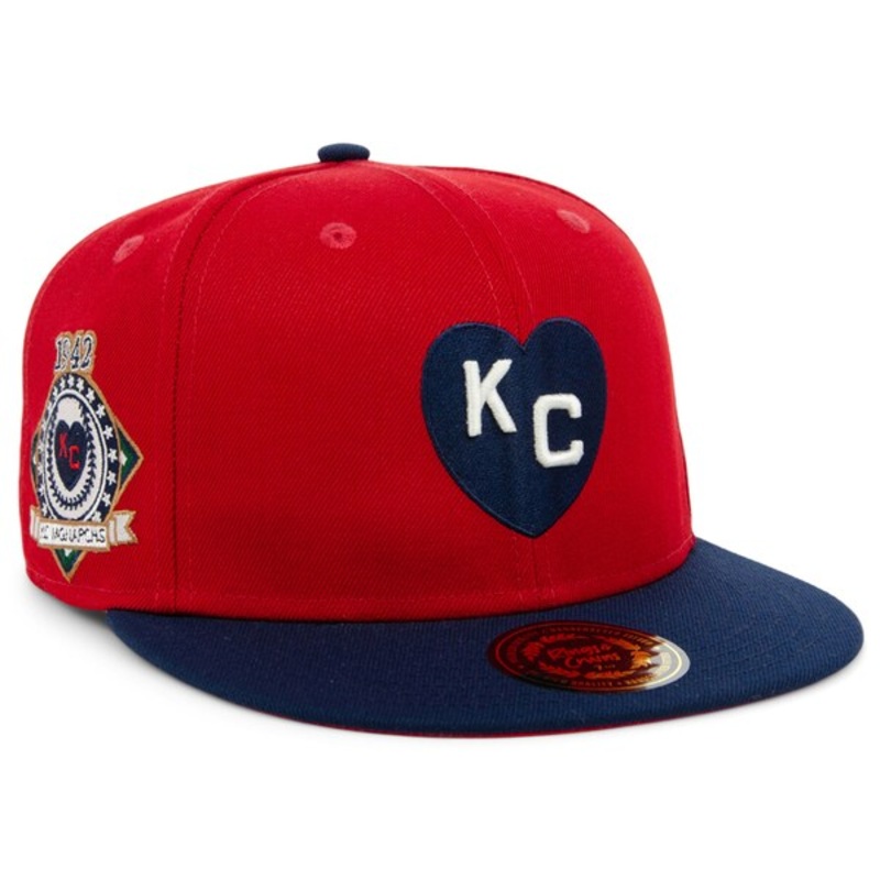 Rings & Crwns  Kansas City Monarchs Team Fitted Hat – Red/Navy