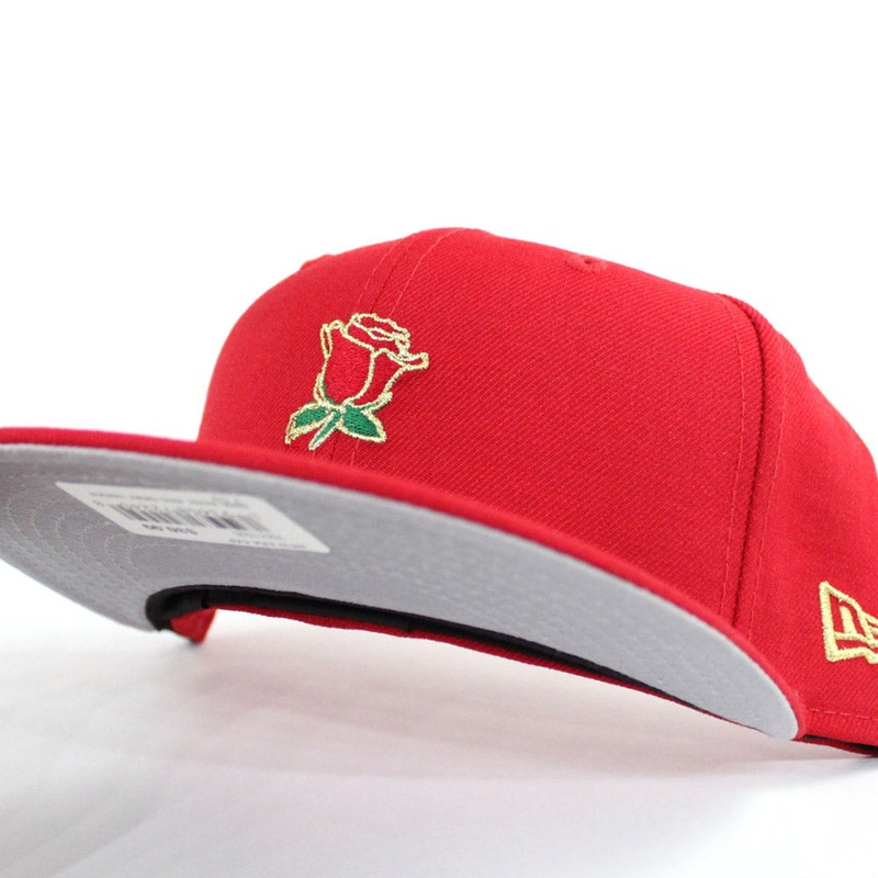 Rose New Era 59Fifty Fitted Hat (Red Gray Under Brim) 7