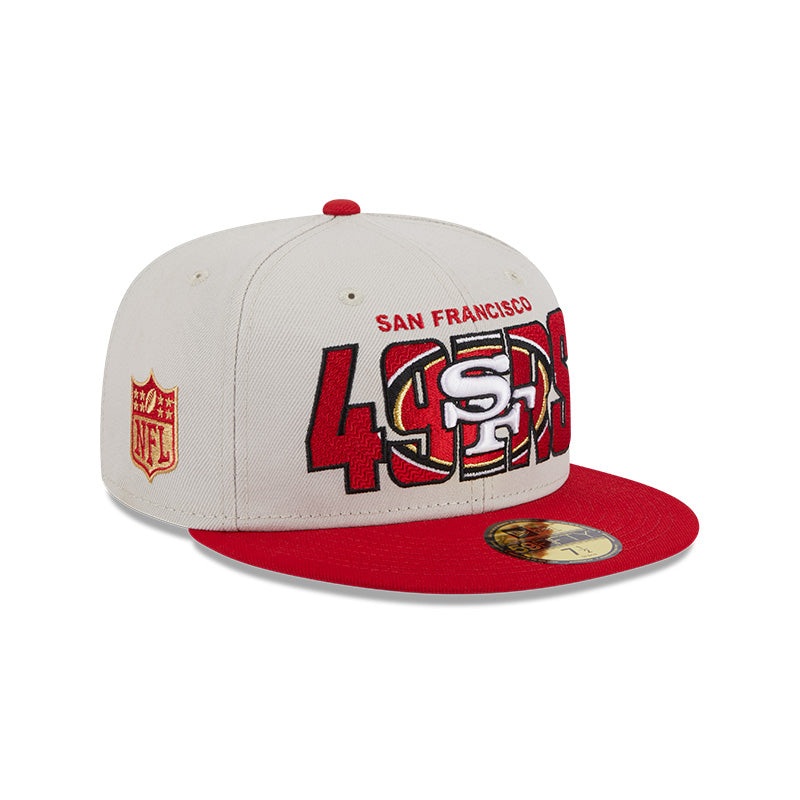 San Francisco 49ers New Era 2023 NFL Draft On-Stage 59FIFTY Fitted Hat – Chrome/Burgundy 6 7/8