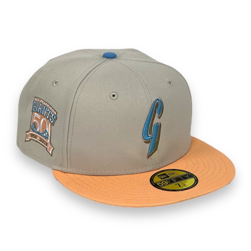 SAN FRANCISCO GIANTS (50TH ANN 1958-2008) NEW ERA 59FIFTY FITTED (SKY BLUE UNDER VISOR) 67/8