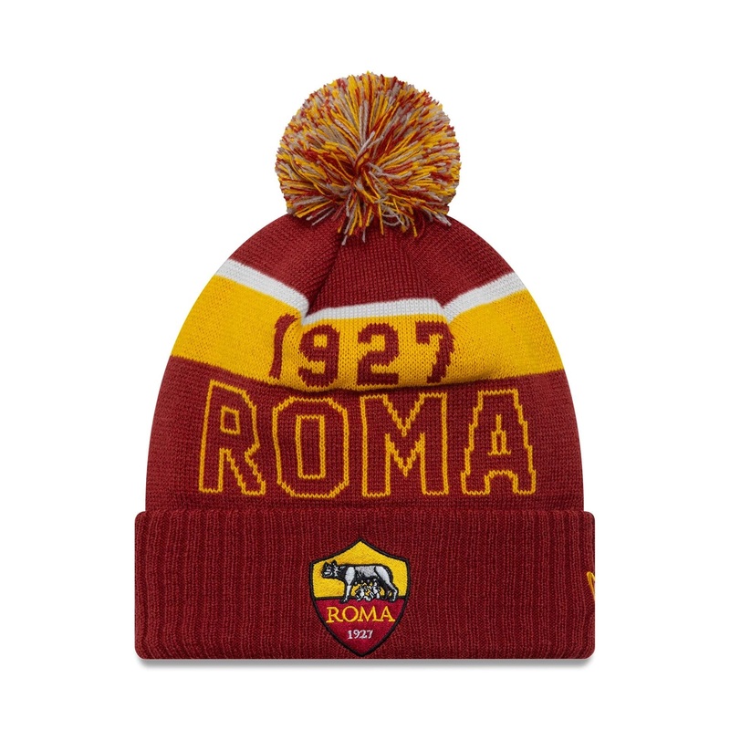 AS Roma Dark Red Sport Knit Beanie Hat OSFM
