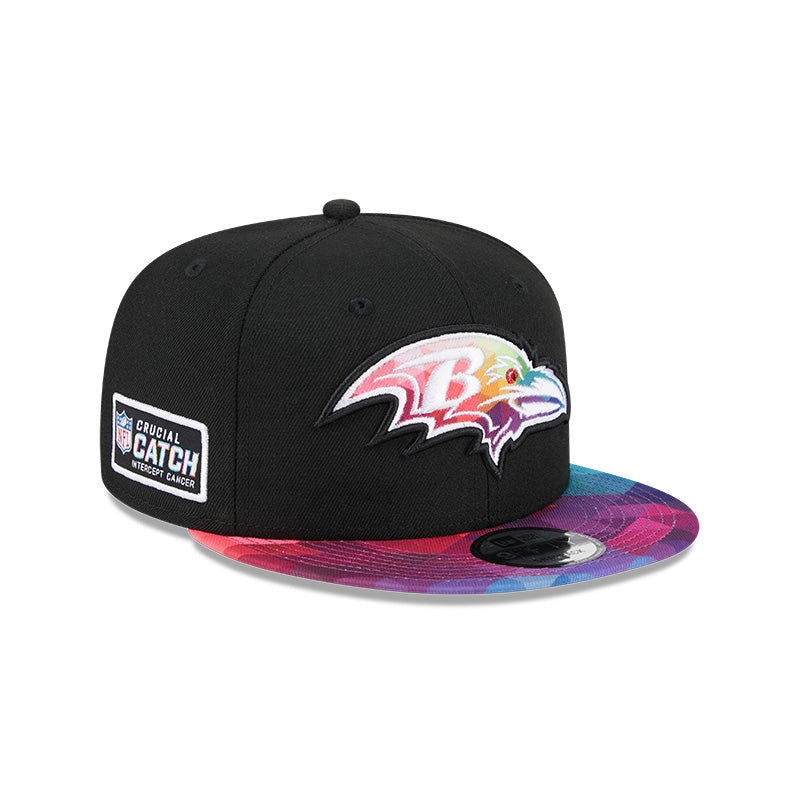 Baltimore Ravens New Era 2023 NFL Crucial Catch 9Fifty Snapback Hat – Black/Pink