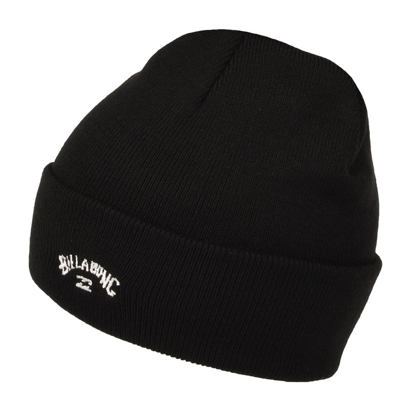Billabong Hats Arch Cuffed Beanie Hat – Black 1-Size