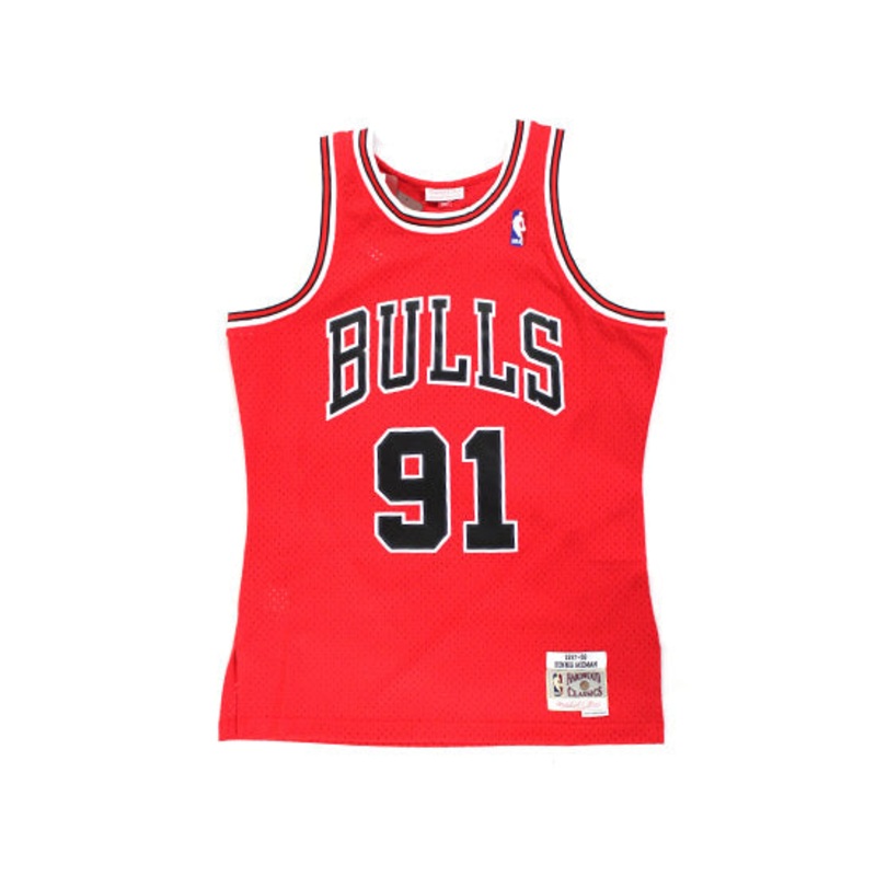 Chicago Bulls Dennis Rodman #91 Mitchell & Ness Swingman Jersey m