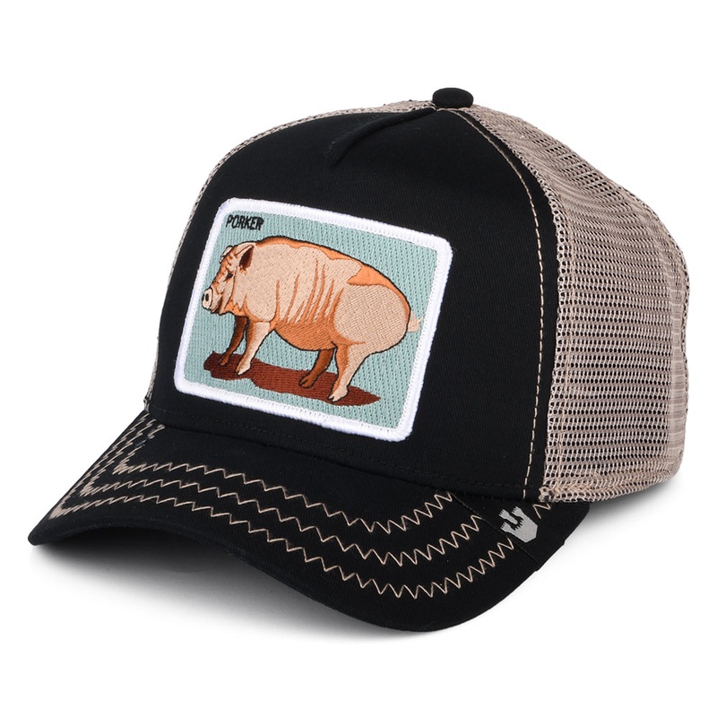 Goorin Bros. Bacon Bacon Trucker Cap – Black Adjustable