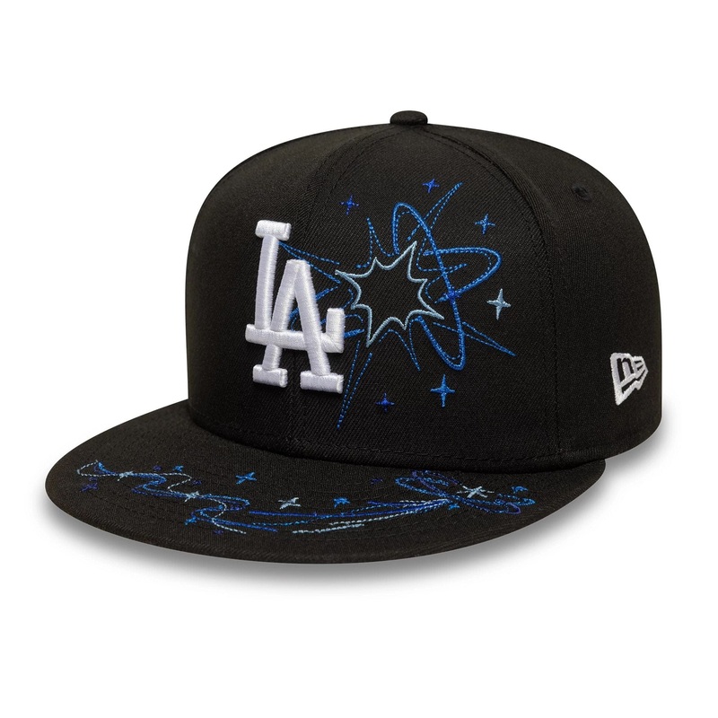 LA Dodgers MLB Zodiac Black 59FIFTY Fitted Cap 6 7/8