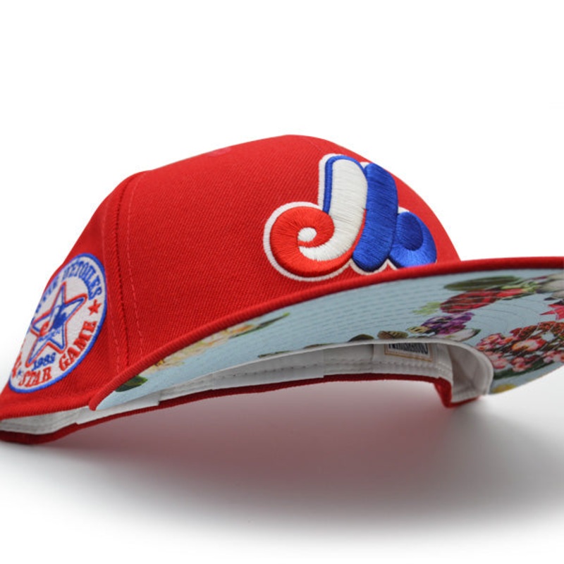 Montreal Expos 1982 ALL-STAR GAME Exclusive New Era 59Fifty Fitted Hat – Red/Floral Bottom 6 7/8