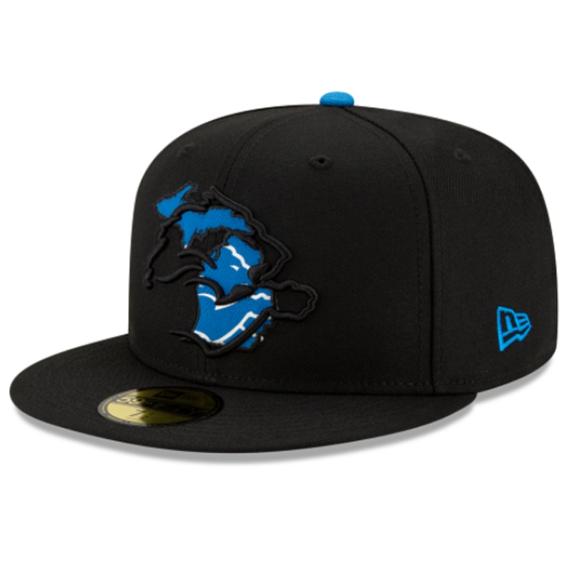 New Era Detroit Lions State Logo Reflect Fitted Hat