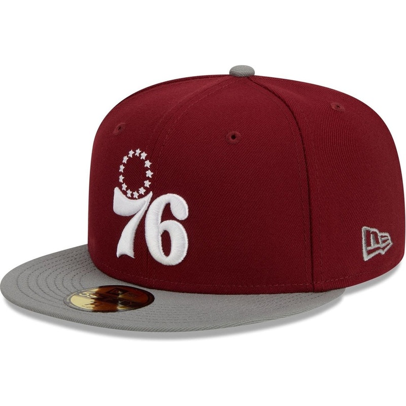 New Era Philadelphia 76ers Colorpack Burgundy/Grey 2023 59FIFTY Fitted Hat