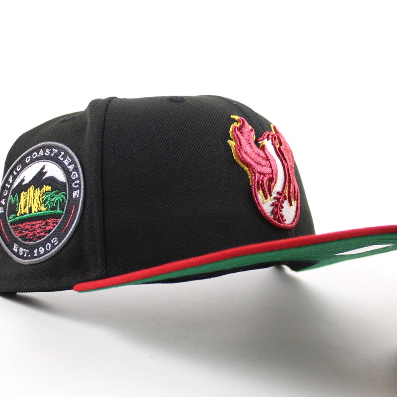 PHOENIX FIREBIRDS New Era 59Fifty Fitted Hat (Black Scarlet Red Green Under Brim) 6 7/8