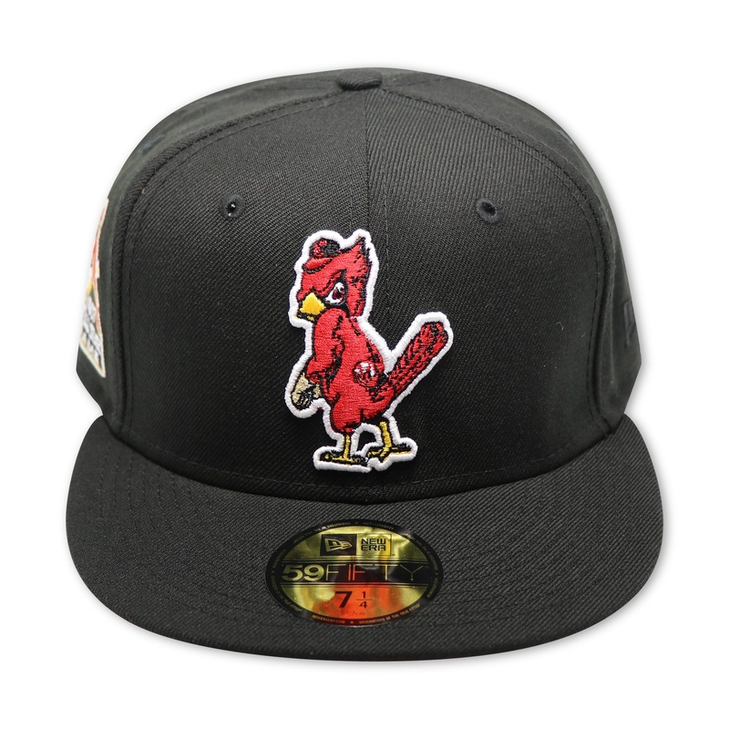 ST. LOUIS CARDINALS (BLACK) (1957 ALLSTARGAME) NEW ERA 59FIFTY FITTED ( RED UNDER VISOR) 67/8