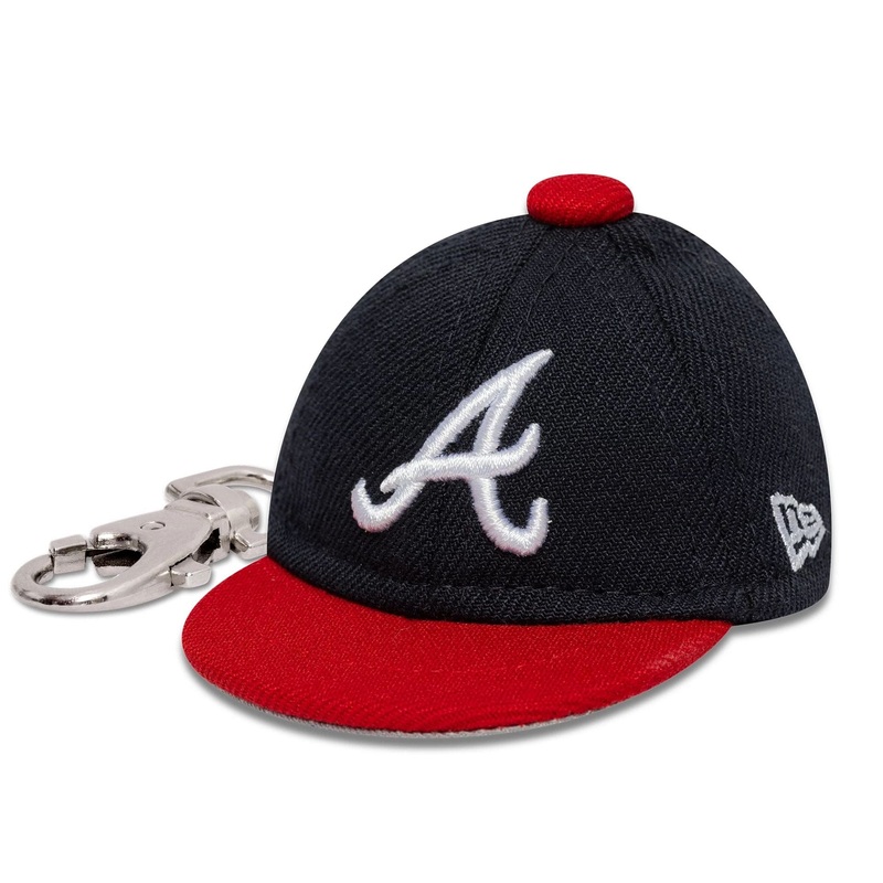Atlanta Braves MLB Mini Cap Navy Key Chain OSFM