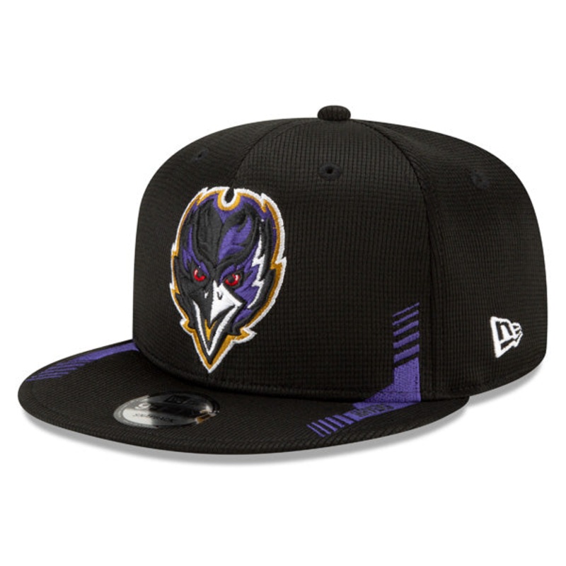 Baltimore Ravens New Era 2021 NFL Sideline HOME 9Fifty Snapback Hat – Black/Purple