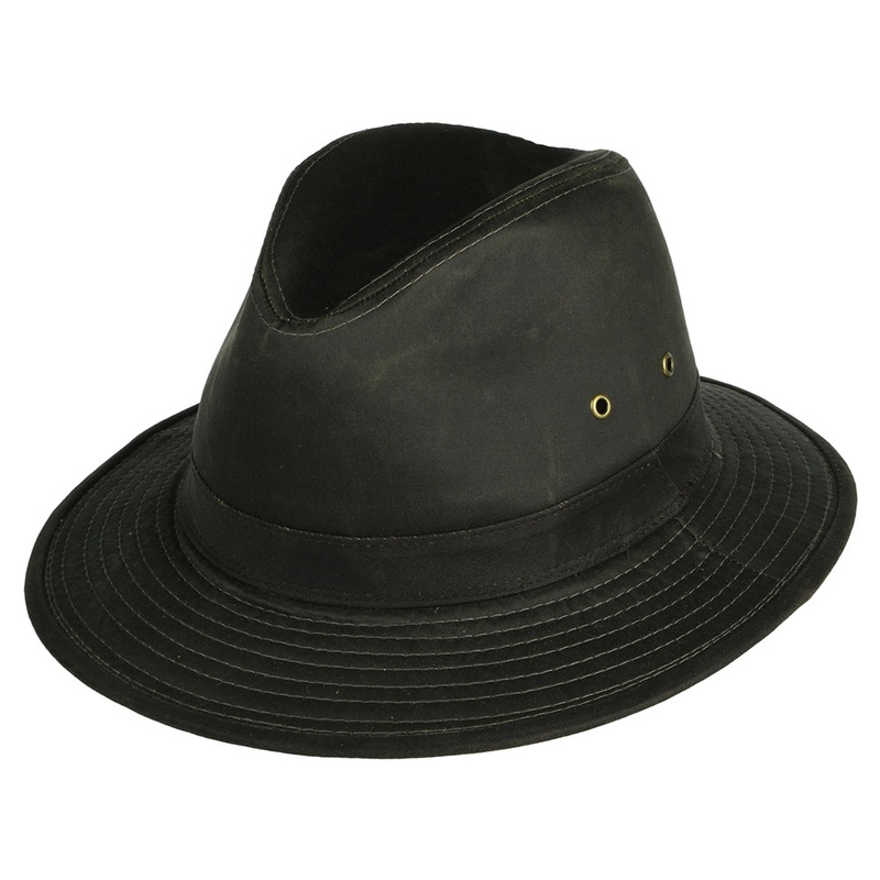 Dorfman Pacific Hats Weathered Cotton Safari Hat – Loden M