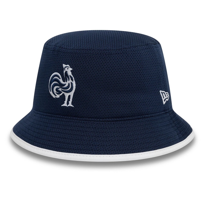 French Federation Of Rugby Training Mesh Navy Bucket Adjustable Hat S