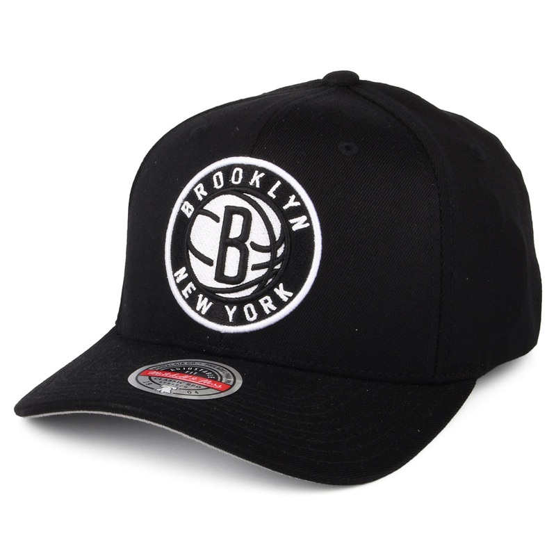 Mitchell & Ness Brooklyn Nets Snapback Cap – NBA Team Ground Stretch – Black Adjustable